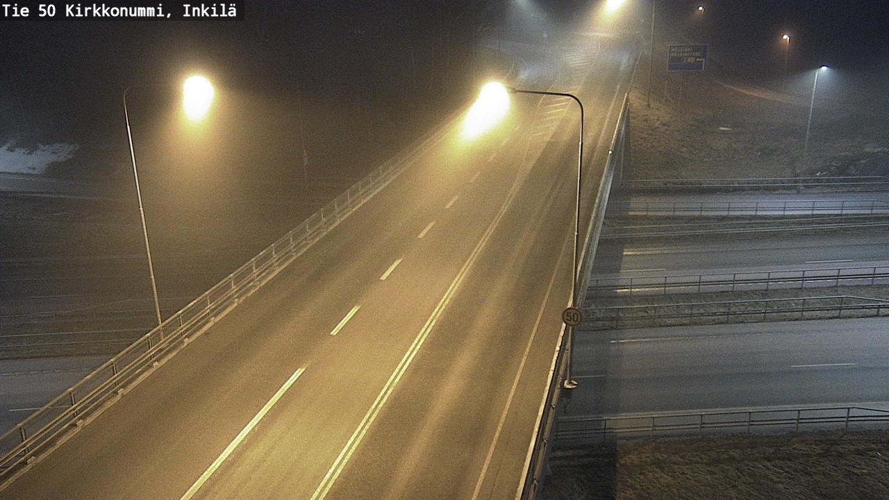 Weather Camera Image Väg 50 Kyrkslätt, Inkilä, Kirkkonummi, Uusimaa