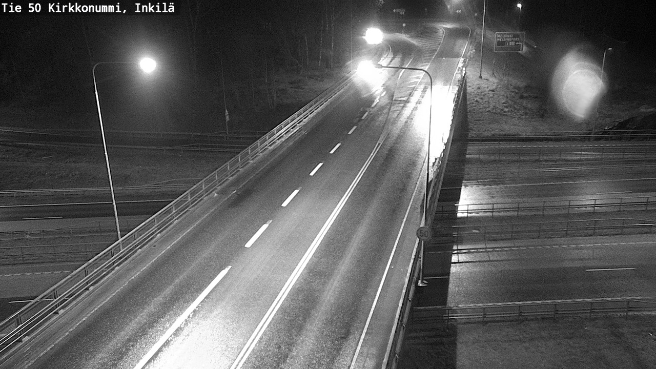 Weather Camera Image Väg 50 Kyrkslätt, Inkilä, Kirkkonummi, Uusimaa