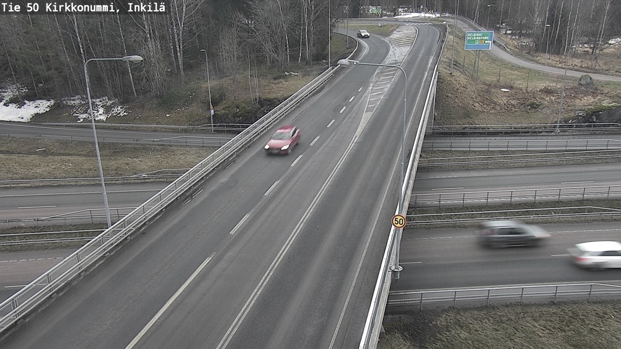 Weather Camera Image Väg 50 Kyrkslätt, Inkilä, Kirkkonummi, Uusimaa