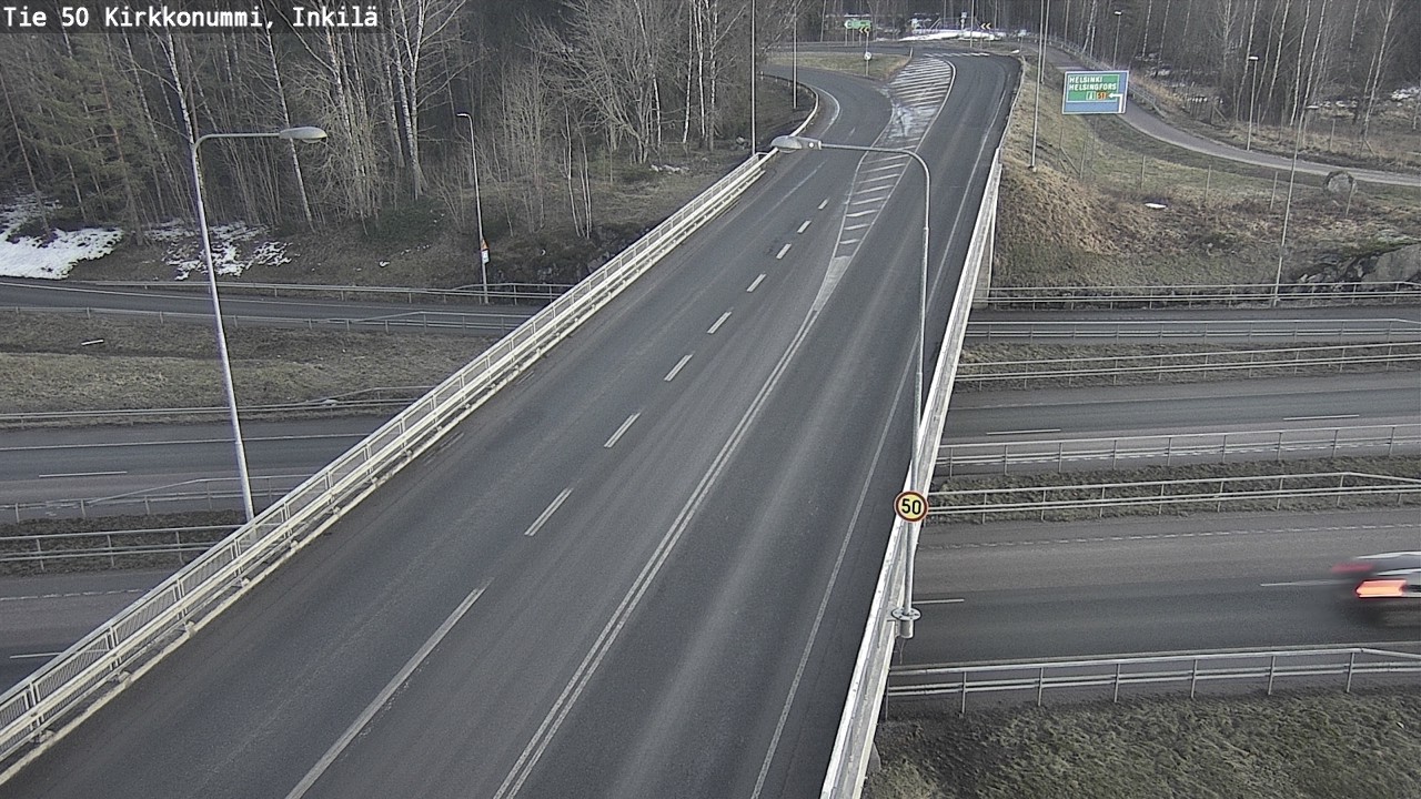 Weather Camera Image Väg 50 Kyrkslätt, Inkilä, Kirkkonummi, Uusimaa