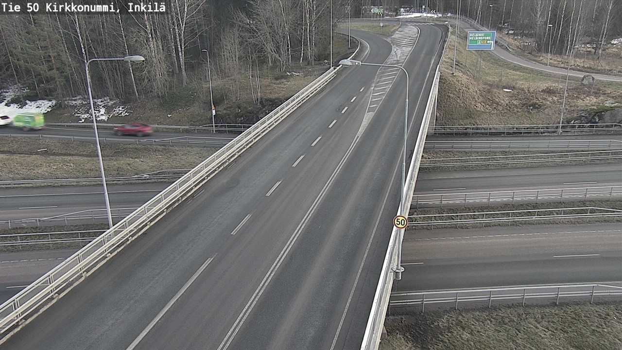 Weather Camera Image Väg 50 Kyrkslätt, Inkilä, Kirkkonummi, Uusimaa