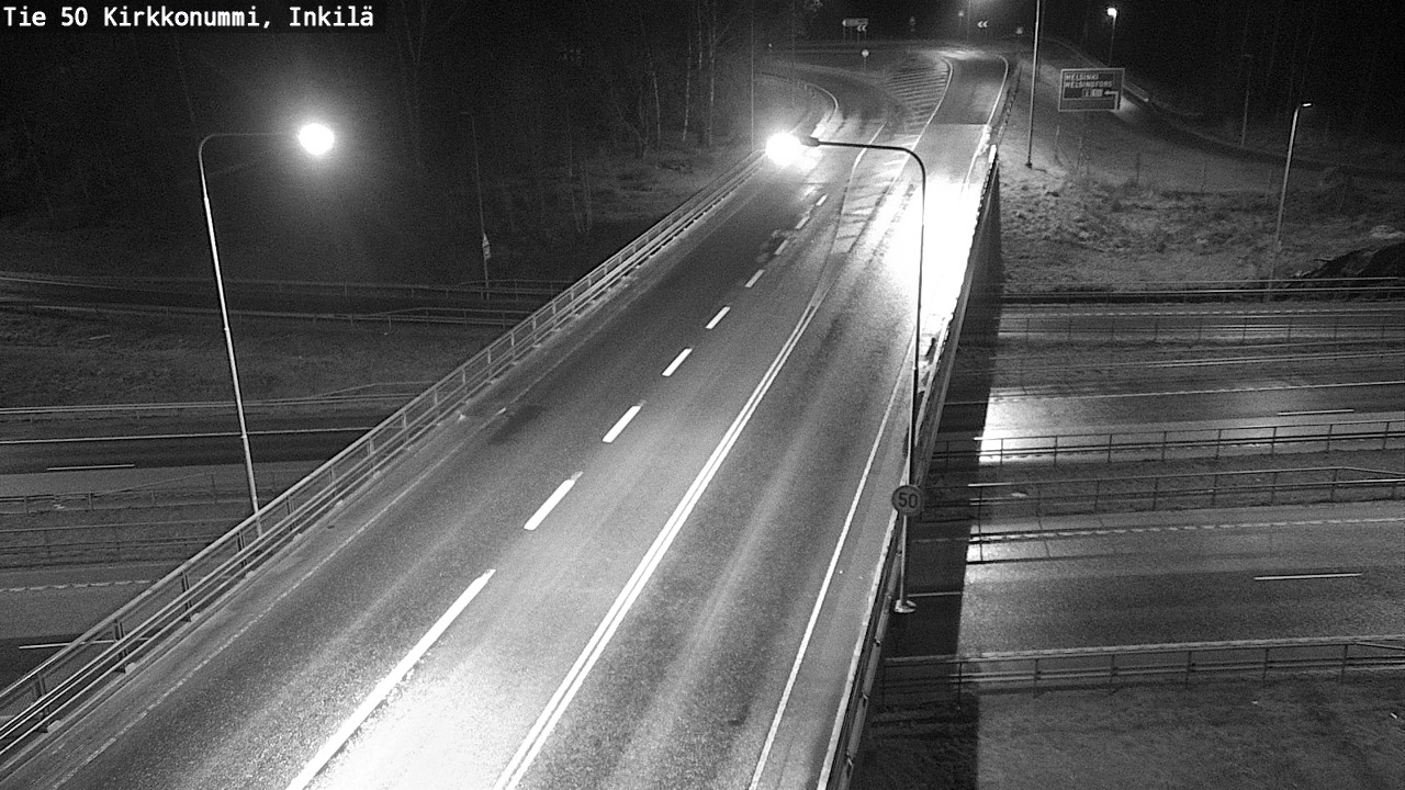 Weather Camera Image Väg 50 Kyrkslätt, Inkilä, Kirkkonummi, Uusimaa