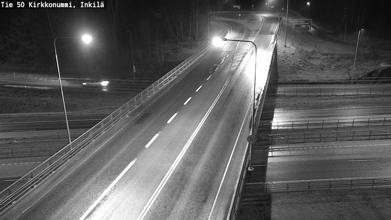 Weather Camera Image Väg 50 Kyrkslätt, Inkilä, Kirkkonummi, Uusimaa