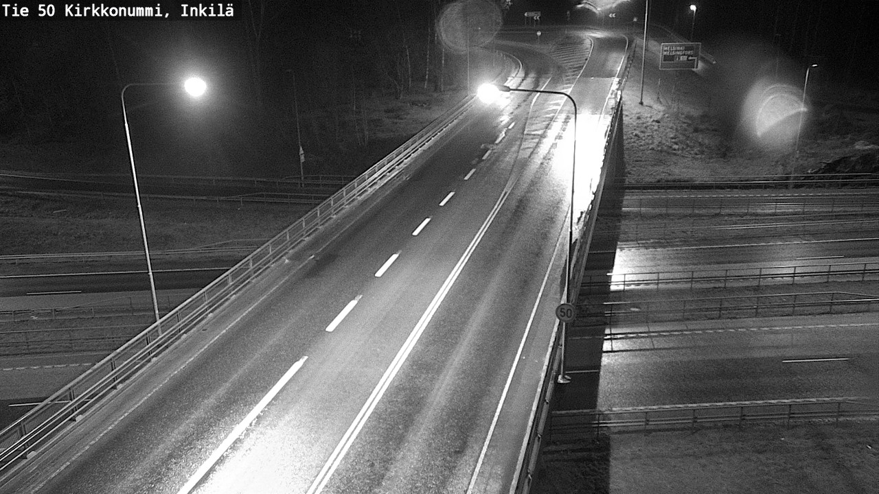 Weather Camera Image Väg 50 Kyrkslätt, Inkilä, Kirkkonummi, Uusimaa