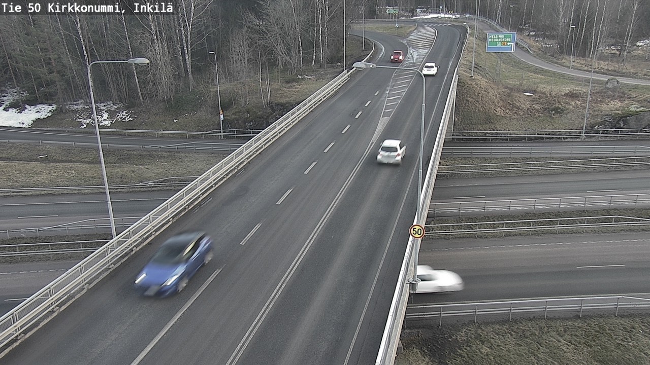 Weather Camera Image Väg 50 Kyrkslätt, Inkilä, Kirkkonummi, Uusimaa