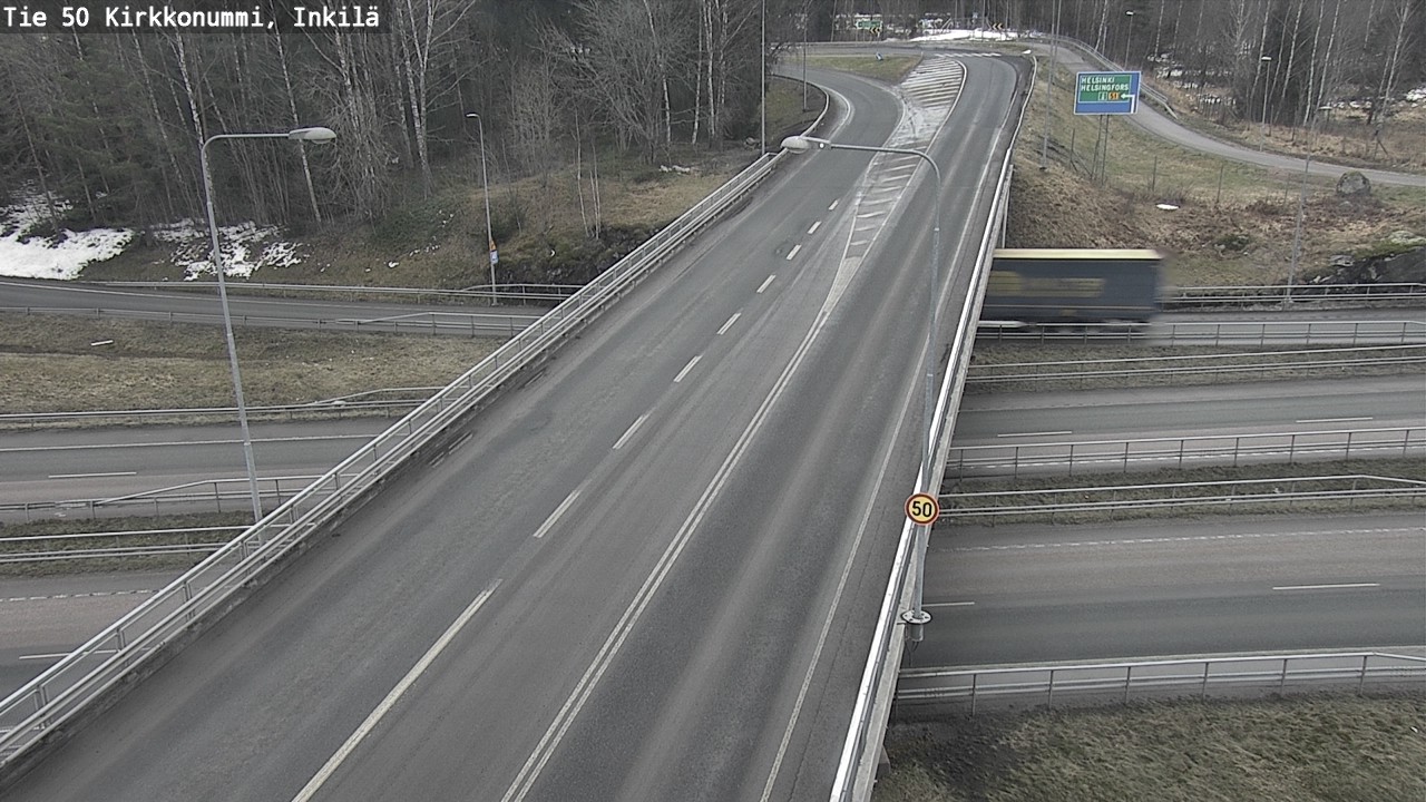 Weather Camera Image Väg 50 Kyrkslätt, Inkilä, Kirkkonummi, Uusimaa