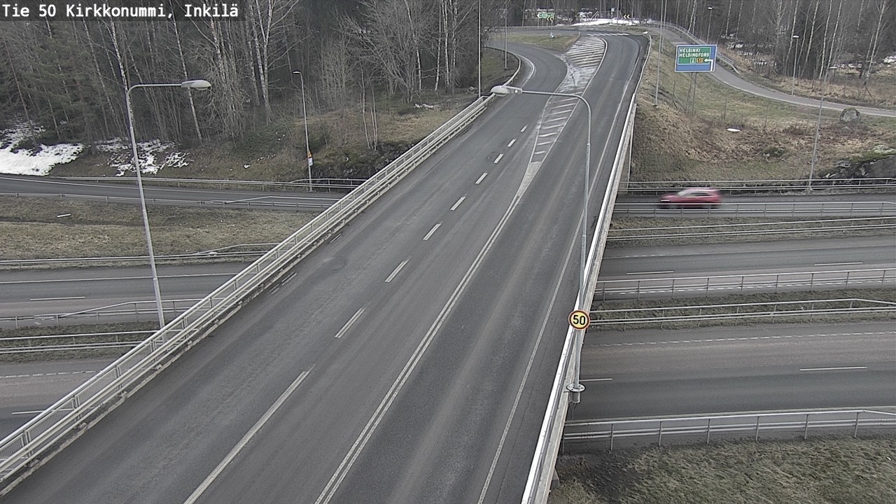 Weather Camera Image Väg 50 Kyrkslätt, Inkilä, Kirkkonummi, Uusimaa