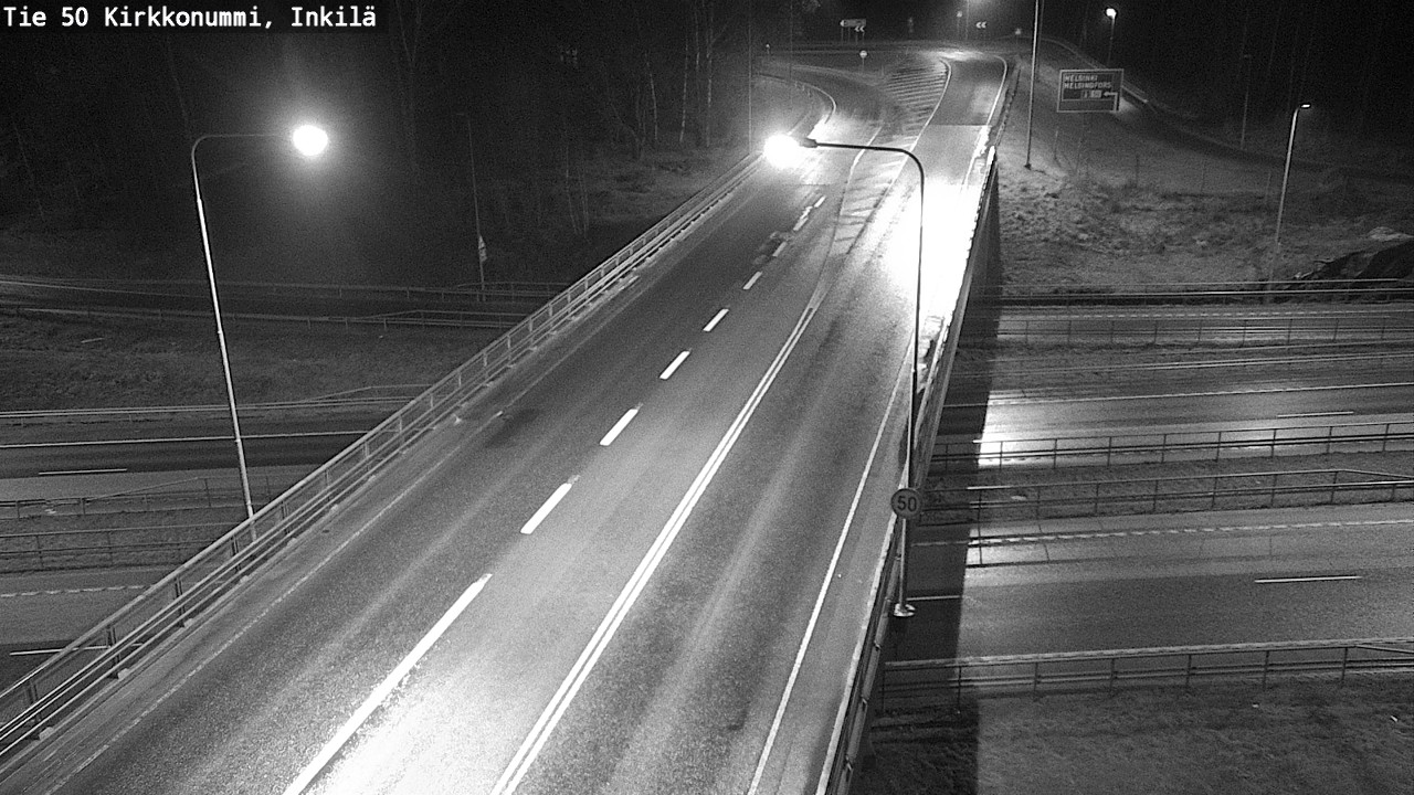 Weather Camera Image Väg 50 Kyrkslätt, Inkilä, Kirkkonummi, Uusimaa
