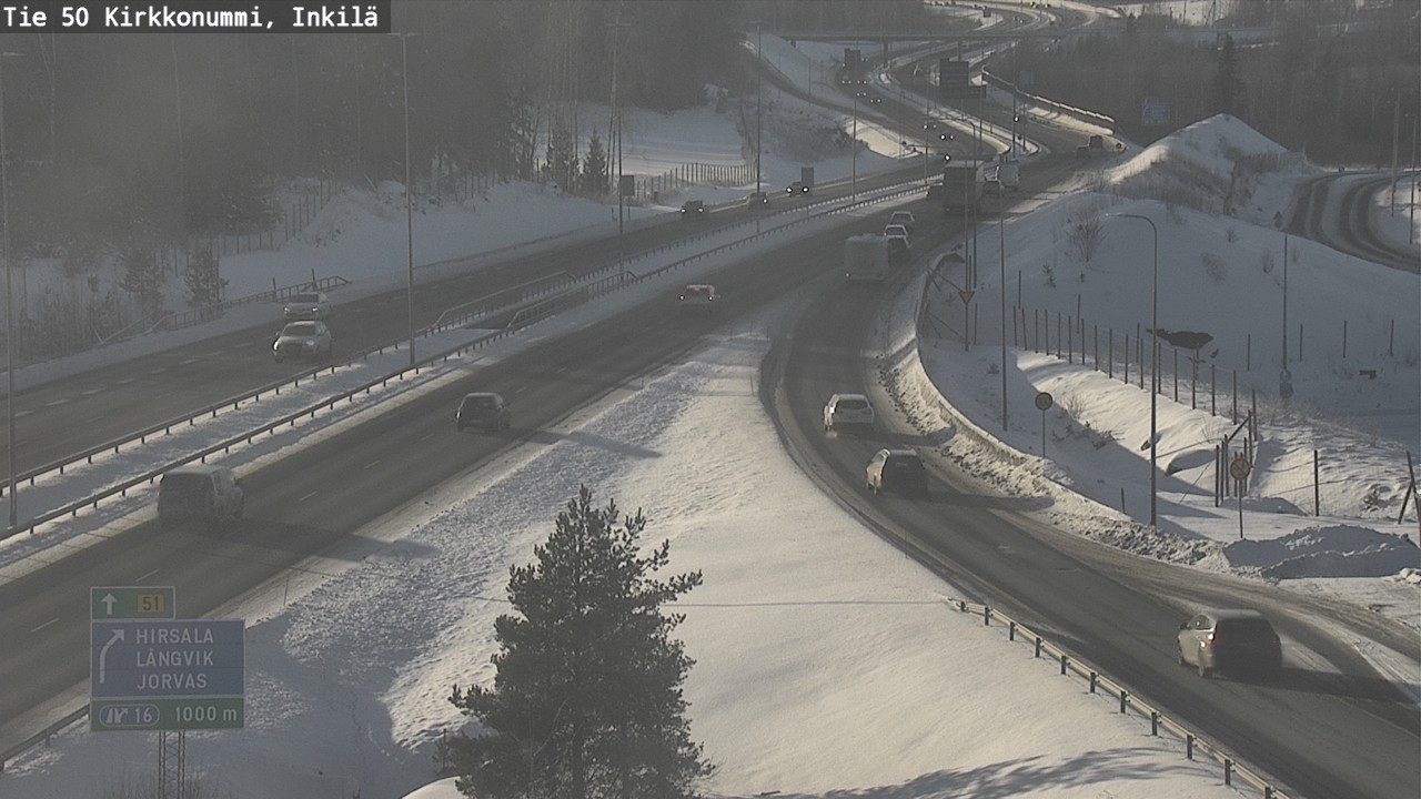 Weather Camera Image Väg 50 Kyrkslätt, Inkilä, Kirkkonummi, Uusimaa