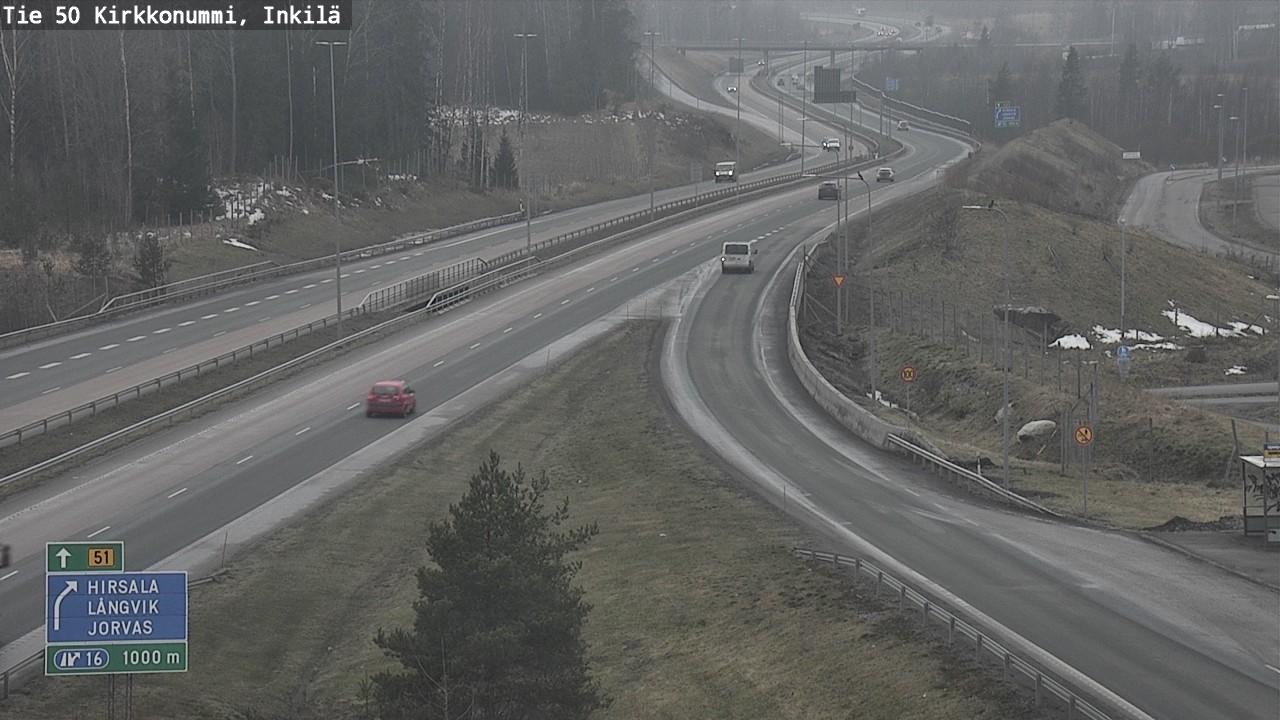 Weather Camera Image Väg 50 Kyrkslätt, Inkilä, Kirkkonummi, Uusimaa
