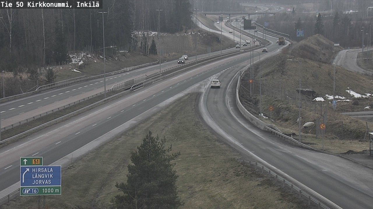 Weather Camera Image Väg 50 Kyrkslätt, Inkilä, Kirkkonummi, Uusimaa