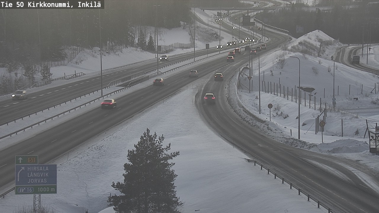 Weather Camera Image Väg 50 Kyrkslätt, Inkilä, Kirkkonummi, Uusimaa