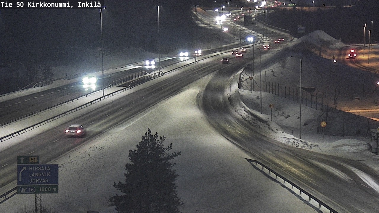Weather Camera Image Väg 50 Kyrkslätt, Inkilä, Kirkkonummi, Uusimaa