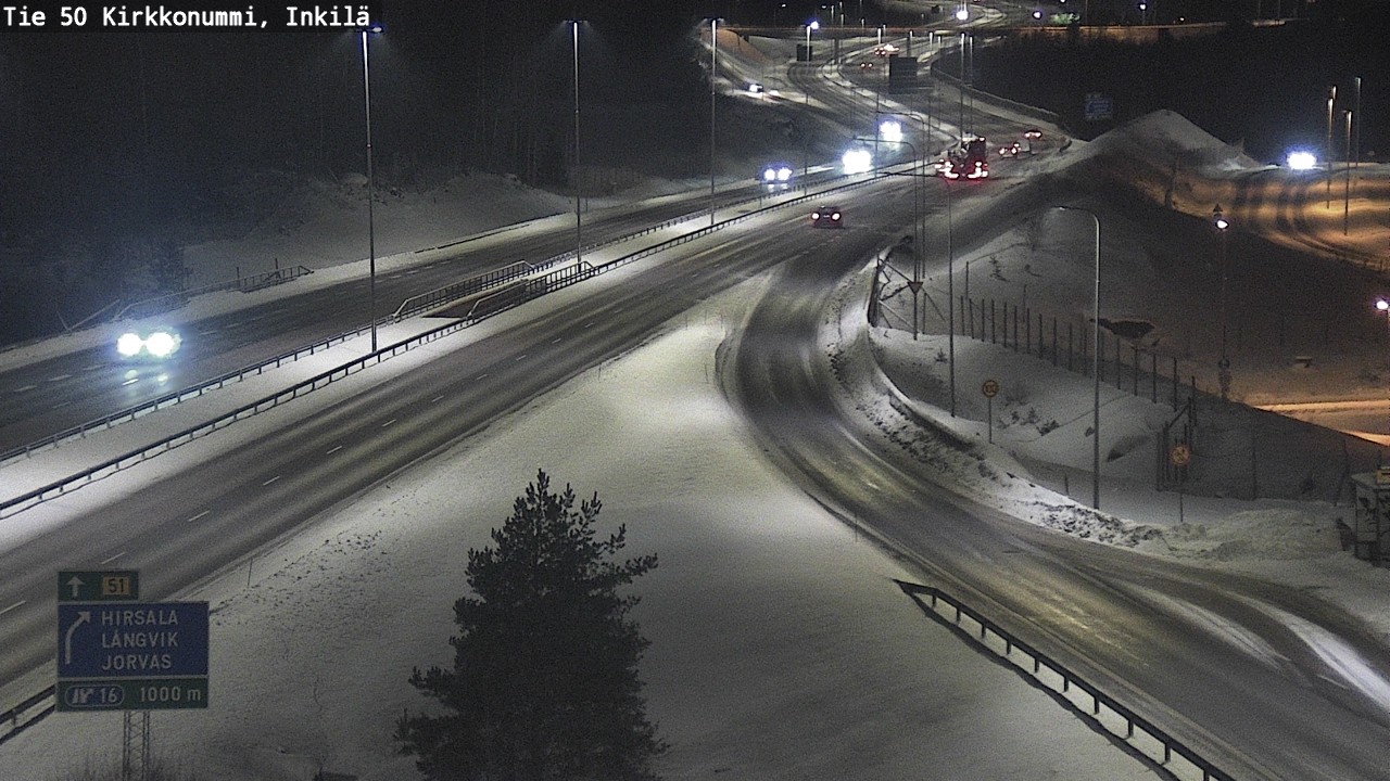Weather Camera Image Väg 50 Kyrkslätt, Inkilä, Kirkkonummi, Uusimaa