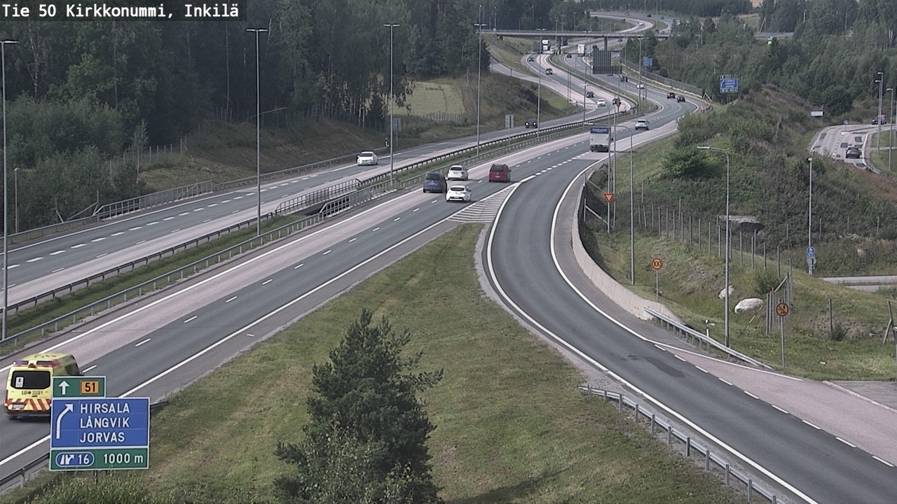 Weather Camera Image Väg 50 Kyrkslätt, Inkilä, Kirkkonummi, Uusimaa