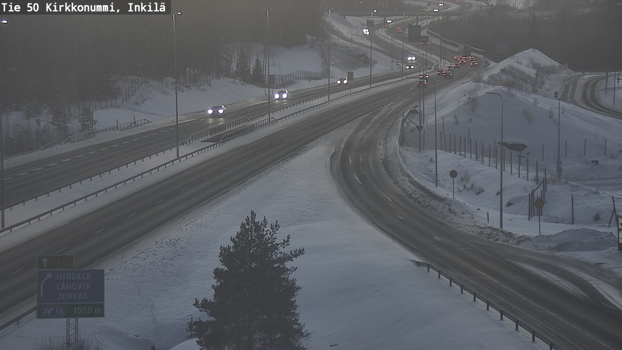 Weather Camera Image Väg 50 Kyrkslätt, Inkilä, Kirkkonummi, Uusimaa