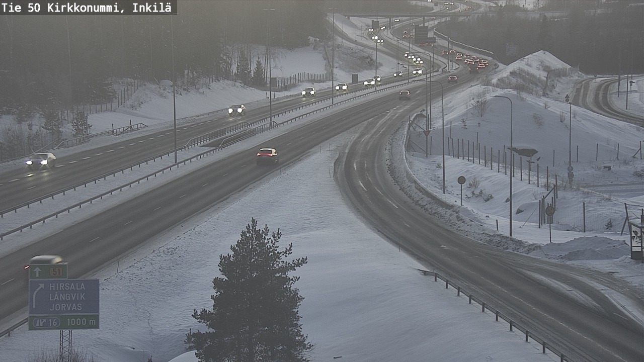 Weather Camera Image Väg 50 Kyrkslätt, Inkilä, Kirkkonummi, Uusimaa