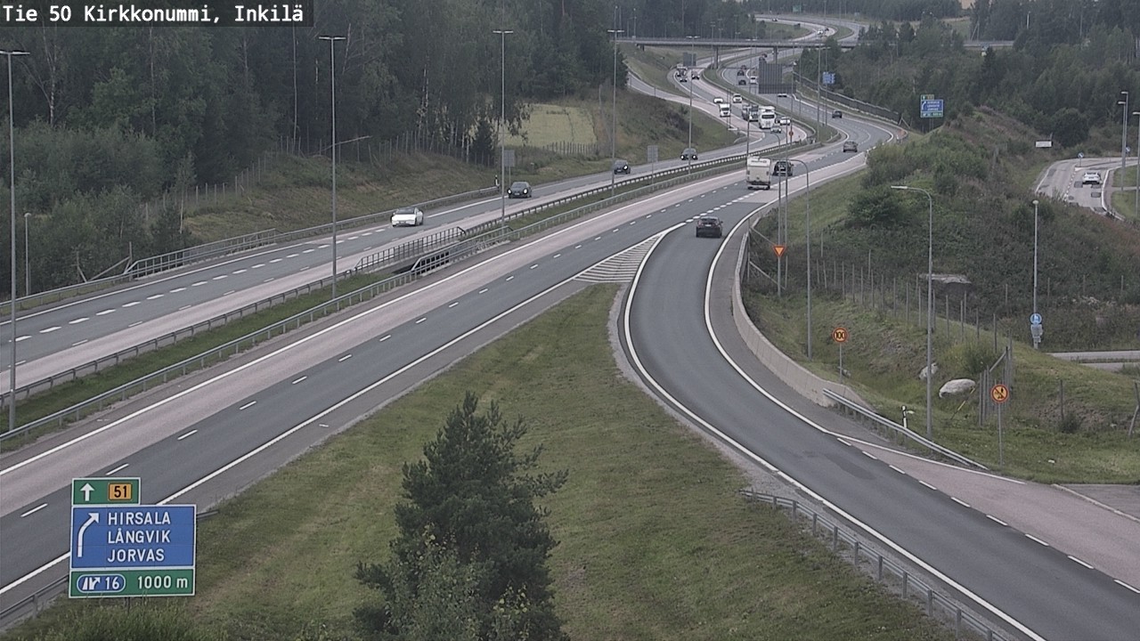 Weather Camera Image Väg 50 Kyrkslätt, Inkilä, Kirkkonummi, Uusimaa