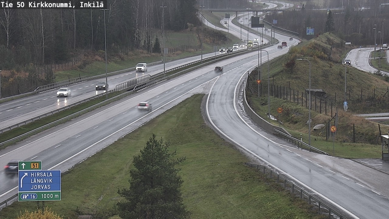 Weather Camera Image Väg 50 Kyrkslätt, Inkilä, Kirkkonummi, Uusimaa