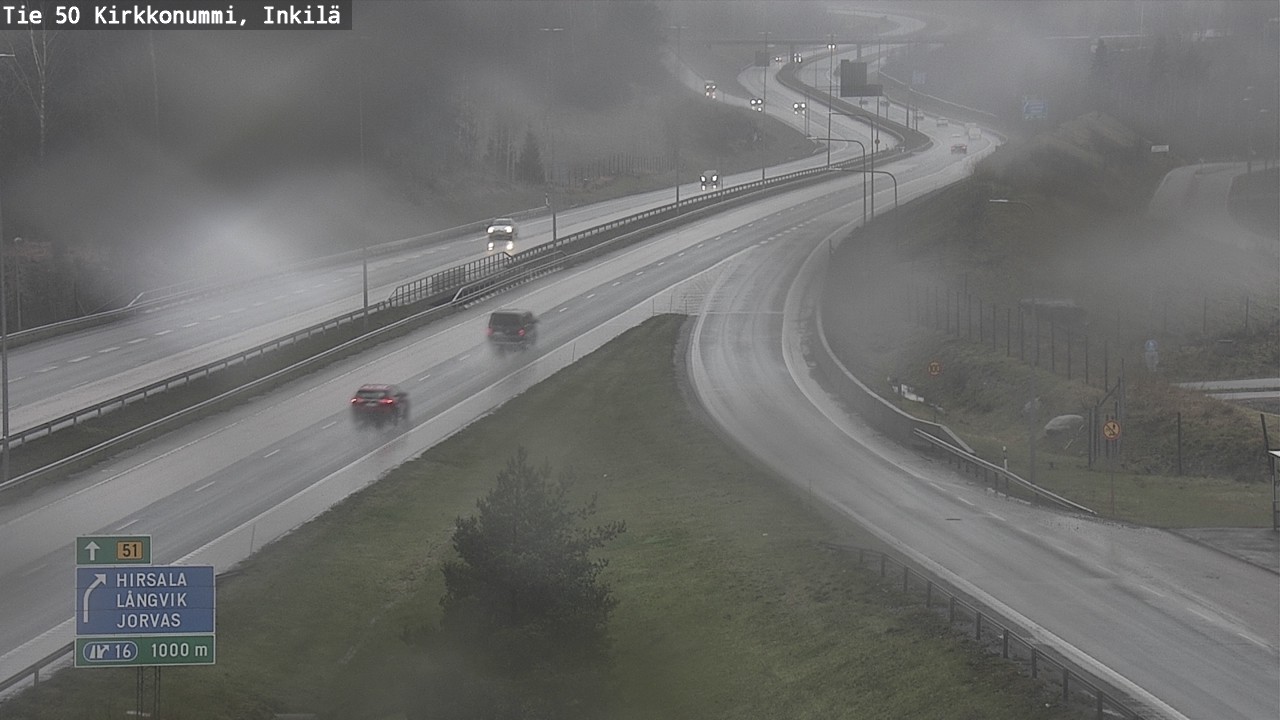 Weather Camera Image Väg 50 Kyrkslätt, Inkilä, Kirkkonummi, Uusimaa