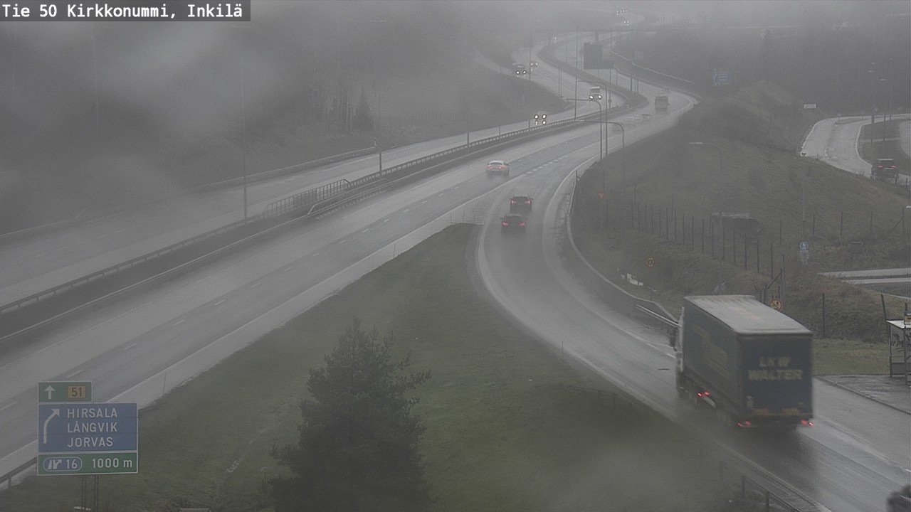 Weather Camera Image Väg 50 Kyrkslätt, Inkilä, Kirkkonummi, Uusimaa