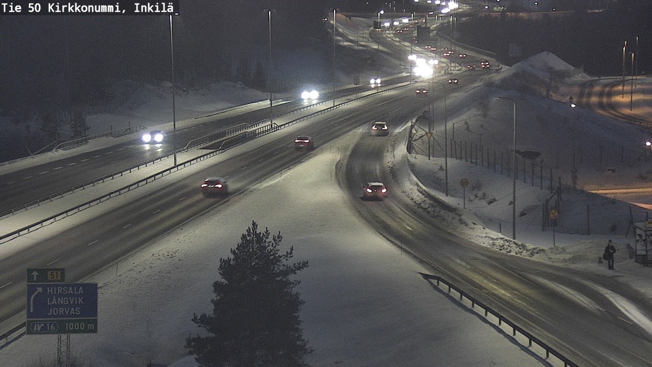 Weather Camera Image Väg 50 Kyrkslätt, Inkilä, Kirkkonummi, Uusimaa