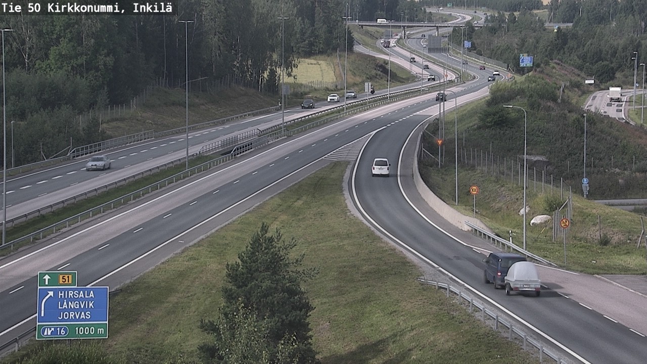 Weather Camera Image Väg 50 Kyrkslätt, Inkilä, Kirkkonummi, Uusimaa