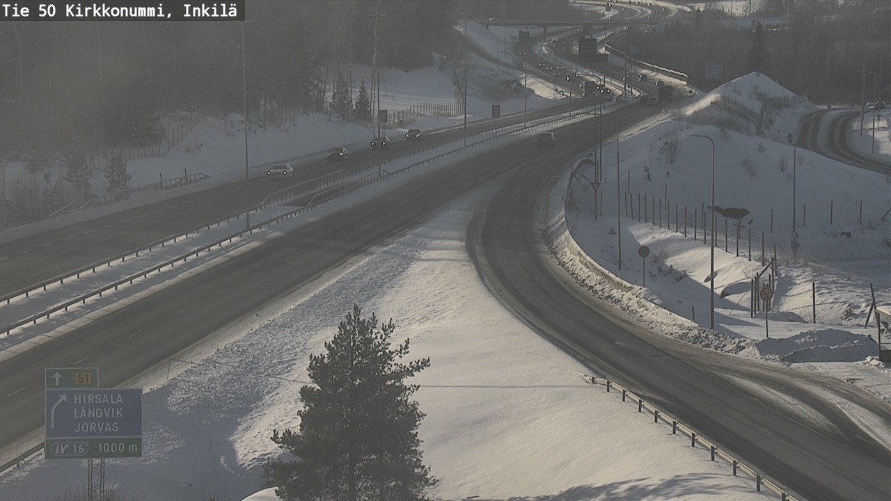 Weather Camera Image Väg 50 Kyrkslätt, Inkilä, Kirkkonummi, Uusimaa