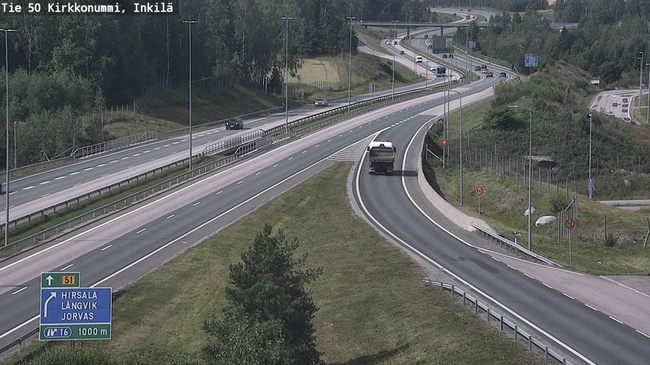 Weather Camera Image Väg 50 Kyrkslätt, Inkilä, Kirkkonummi, Uusimaa