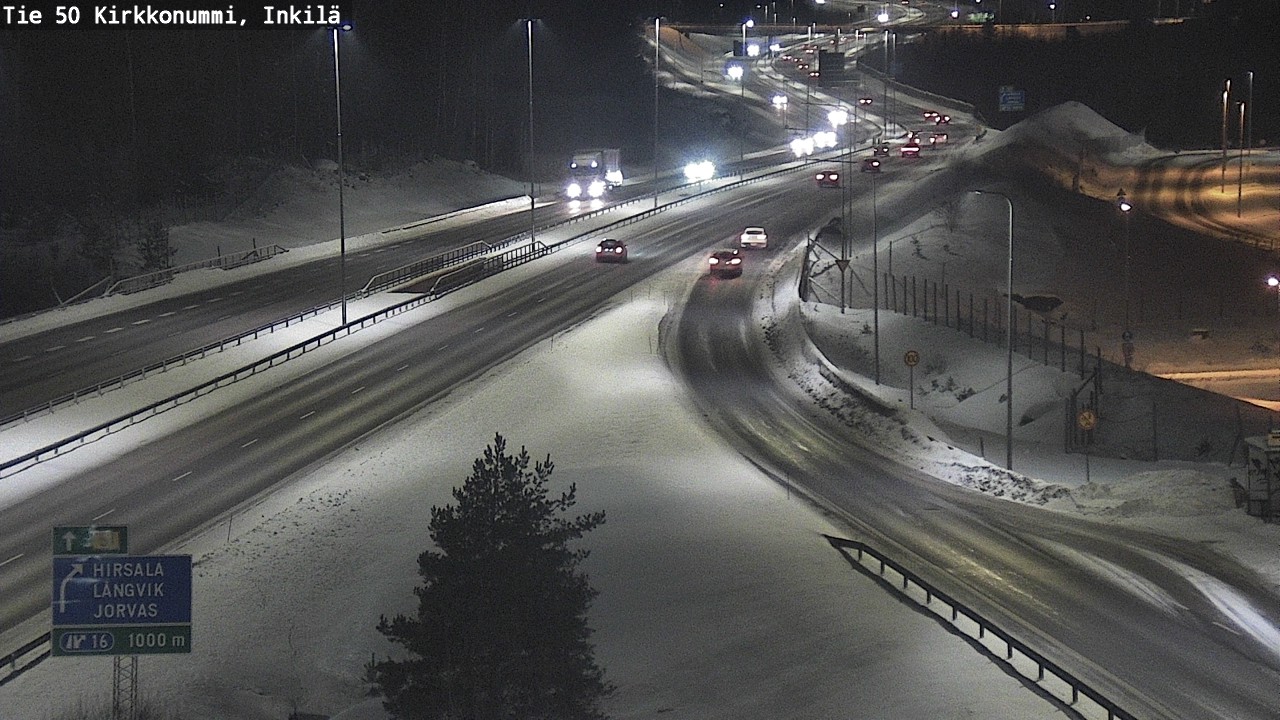 Weather Camera Image Väg 50 Kyrkslätt, Inkilä, Kirkkonummi, Uusimaa