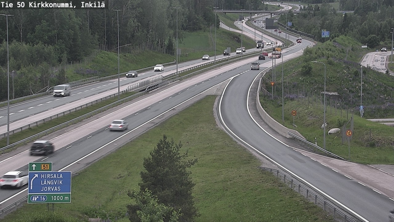 Weather Camera Image Väg 50 Kyrkslätt, Inkilä, Kirkkonummi, Uusimaa