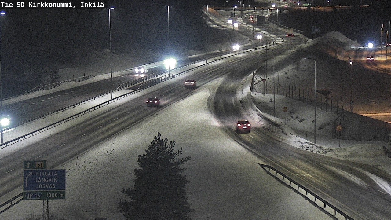 Weather Camera Image Väg 50 Kyrkslätt, Inkilä, Kirkkonummi, Uusimaa