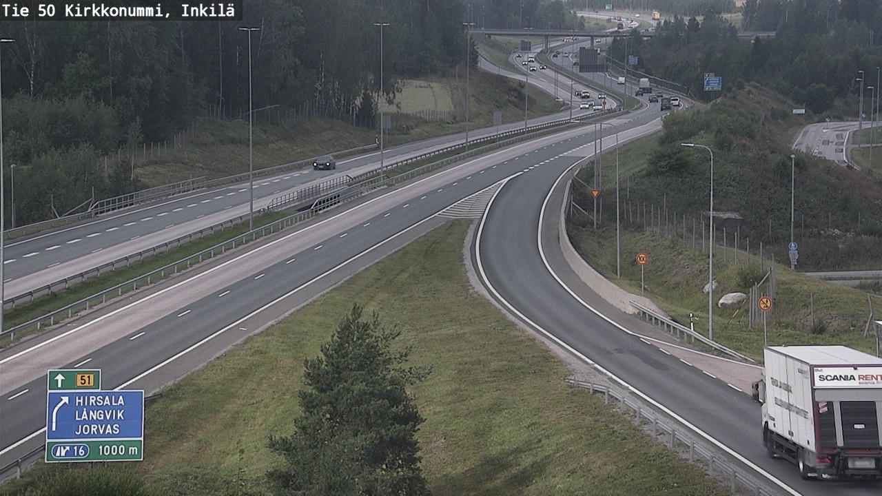 Weather Camera Image Väg 50 Kyrkslätt, Inkilä, Kirkkonummi, Uusimaa
