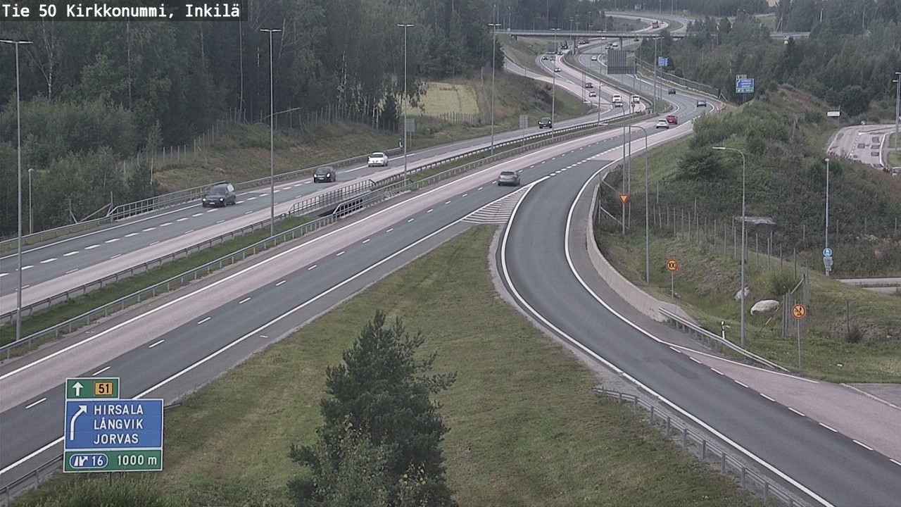 Weather Camera Image Väg 50 Kyrkslätt, Inkilä, Kirkkonummi, Uusimaa