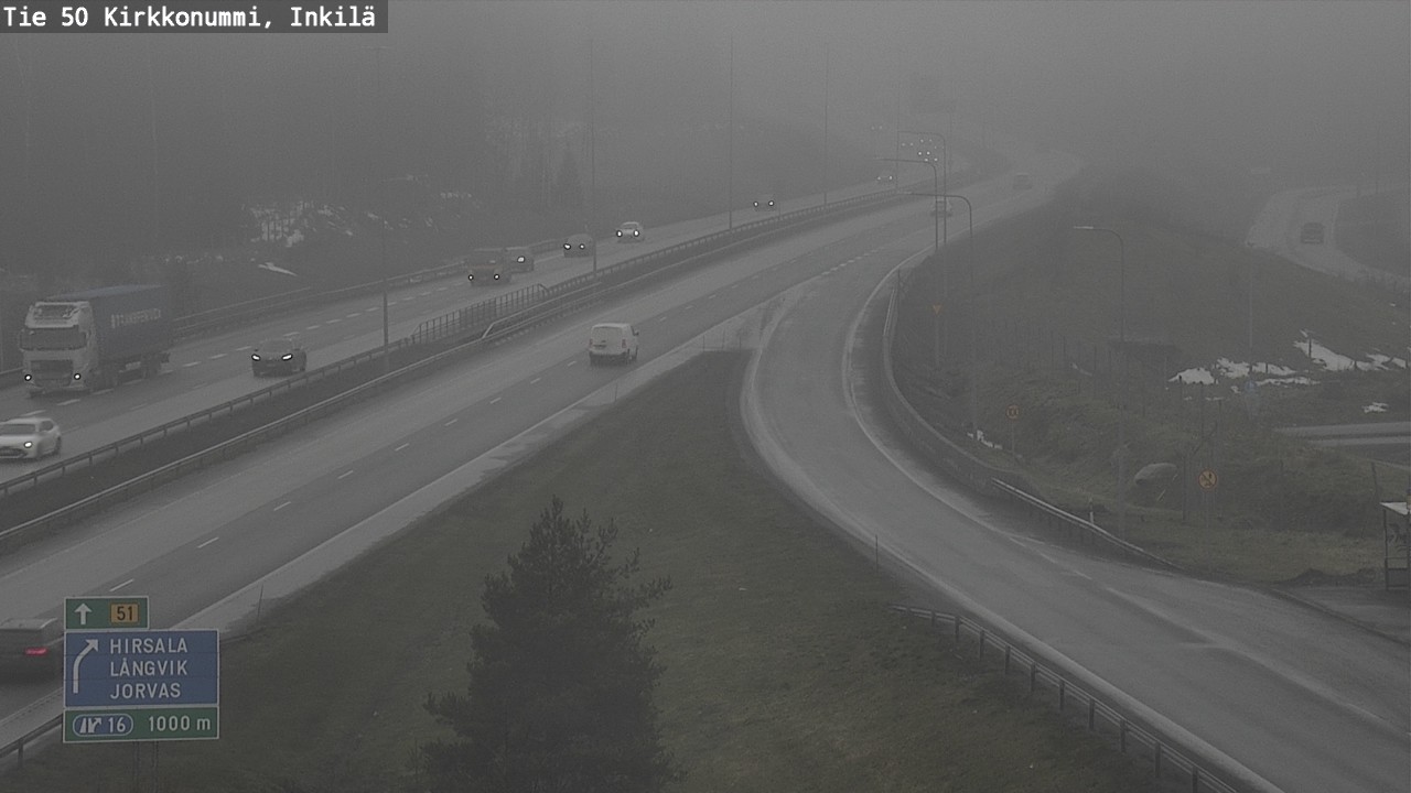 Weather Camera Image Road 50 Kirkkonummi, Inkilä, Kirkkonummi, Uusimaa