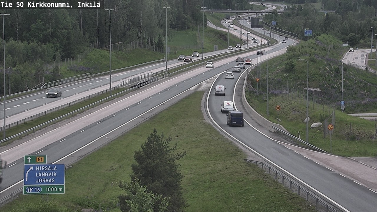 Weather Camera Image Väg 50 Kyrkslätt, Inkilä, Kirkkonummi, Uusimaa