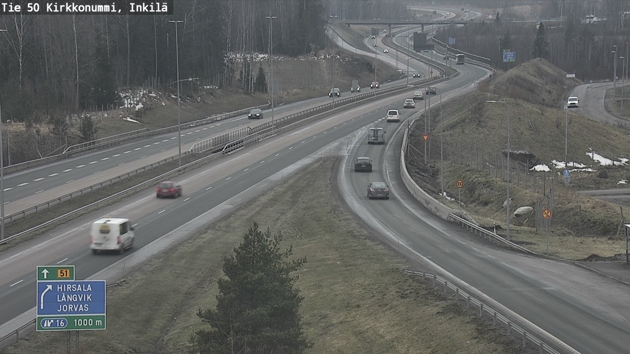 Weather Camera Image Väg 50 Kyrkslätt, Inkilä, Kirkkonummi, Uusimaa