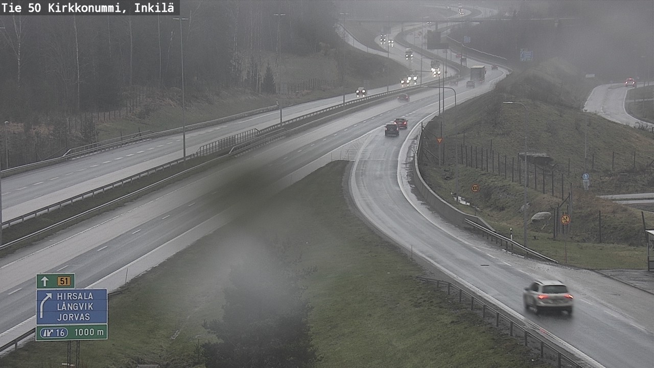 Weather Camera Image Väg 50 Kyrkslätt, Inkilä, Kirkkonummi, Uusimaa