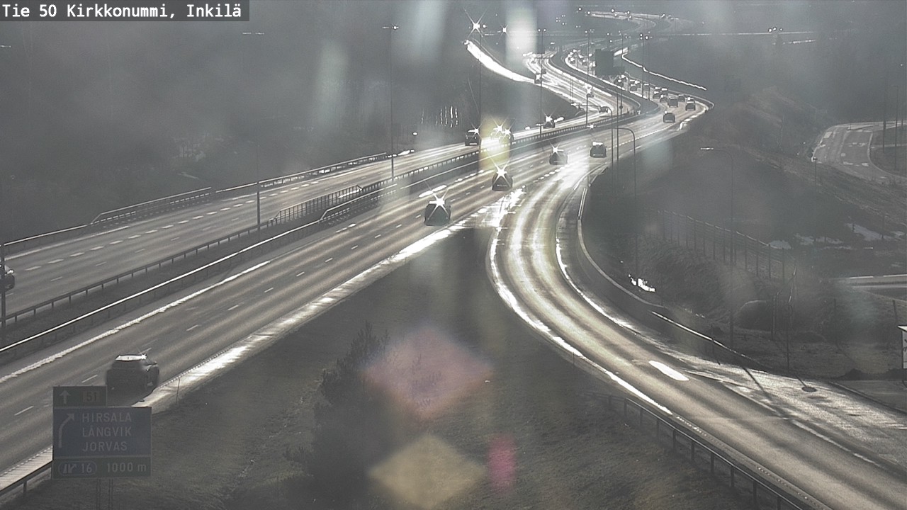 Weather Camera Image Väg 50 Kyrkslätt, Inkilä, Kirkkonummi, Uusimaa