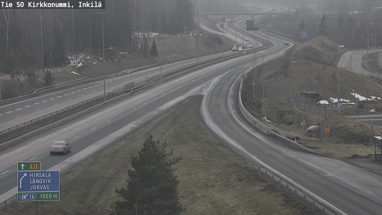 Weather Camera Image Väg 50 Kyrkslätt, Inkilä, Kirkkonummi, Uusimaa