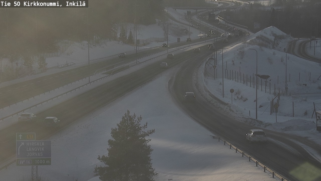 Weather Camera Image Väg 50 Kyrkslätt, Inkilä, Kirkkonummi, Uusimaa