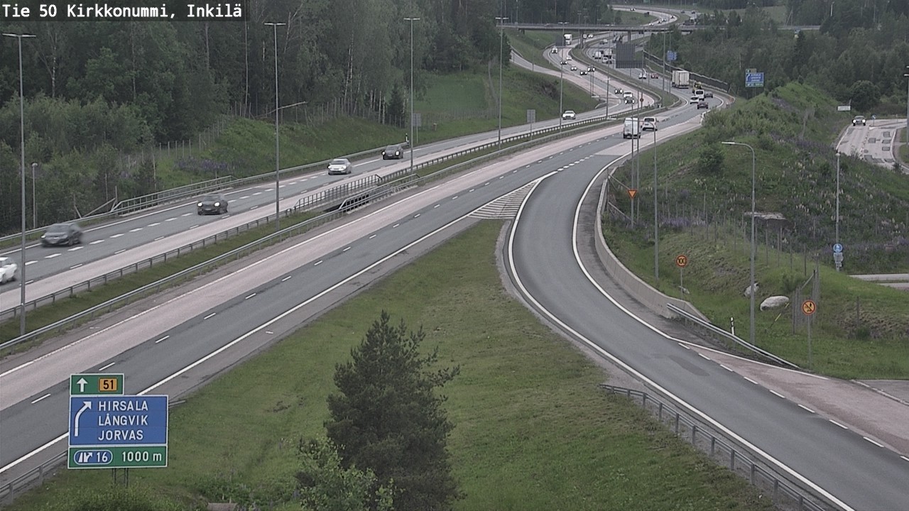Weather Camera Image Väg 50 Kyrkslätt, Inkilä, Kirkkonummi, Uusimaa