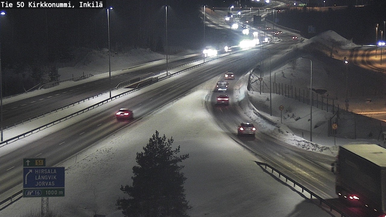 Weather Camera Image Väg 50 Kyrkslätt, Inkilä, Kirkkonummi, Uusimaa