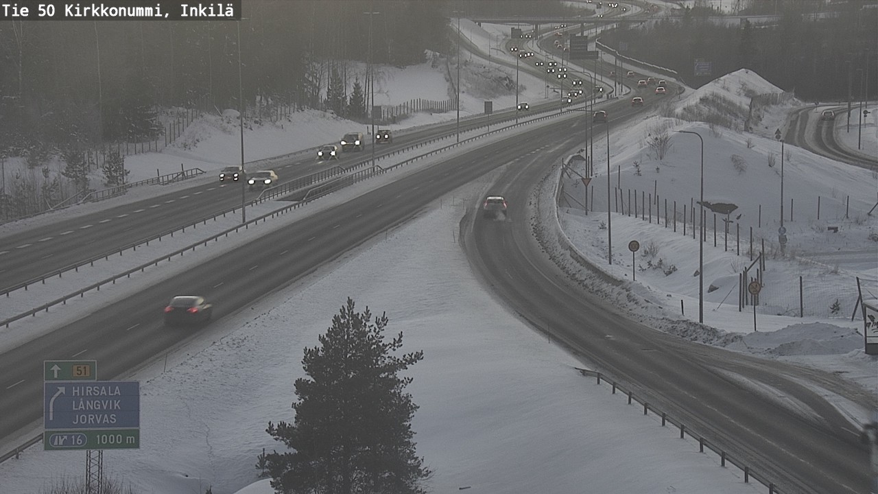 Weather Camera Image Väg 50 Kyrkslätt, Inkilä, Kirkkonummi, Uusimaa