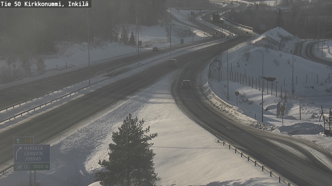Weather Camera Image Väg 50 Kyrkslätt, Inkilä, Kirkkonummi, Uusimaa