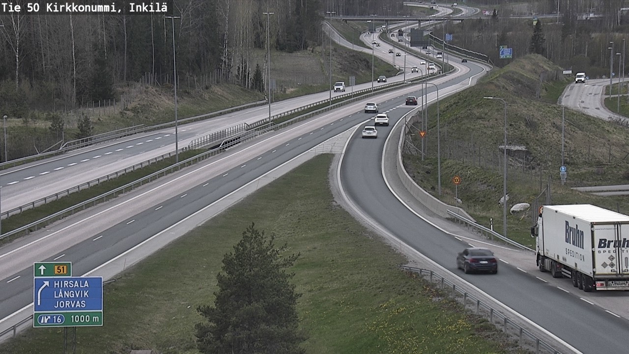 Weather Camera Image Road 50 Kirkkonummi, Inkilä, Kirkkonummi, Uusimaa