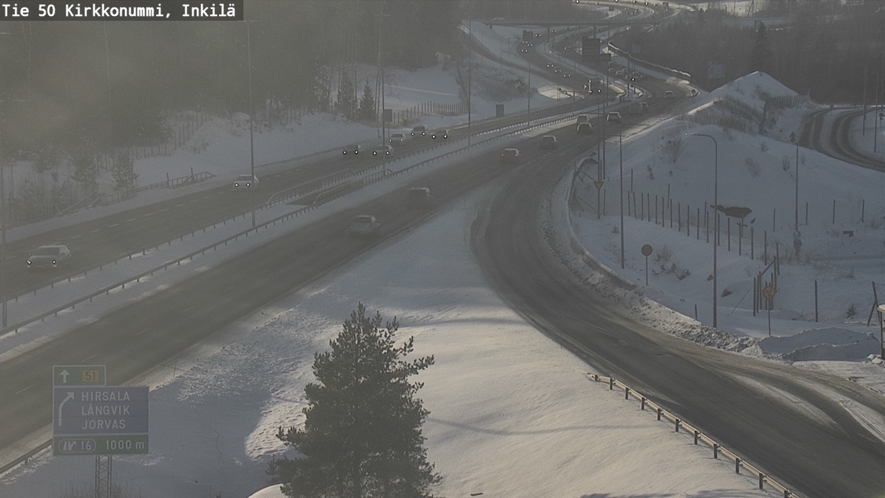 Weather Camera Image Väg 50 Kyrkslätt, Inkilä, Kirkkonummi, Uusimaa