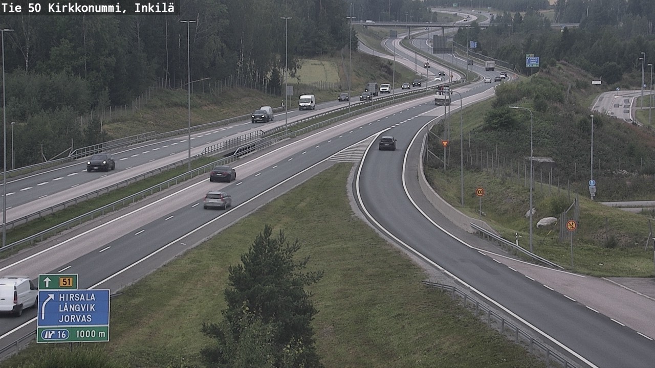 Weather Camera Image Väg 50 Kyrkslätt, Inkilä, Kirkkonummi, Uusimaa