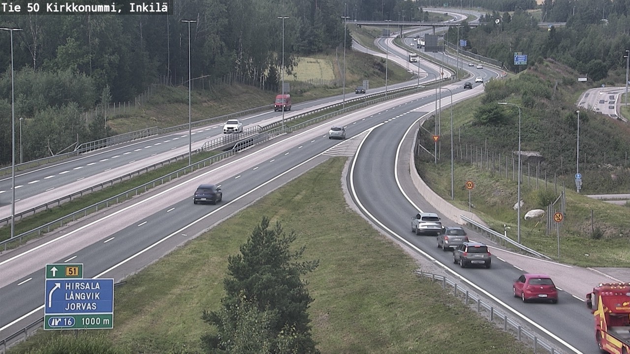 Weather Camera Image Väg 50 Kyrkslätt, Inkilä, Kirkkonummi, Uusimaa