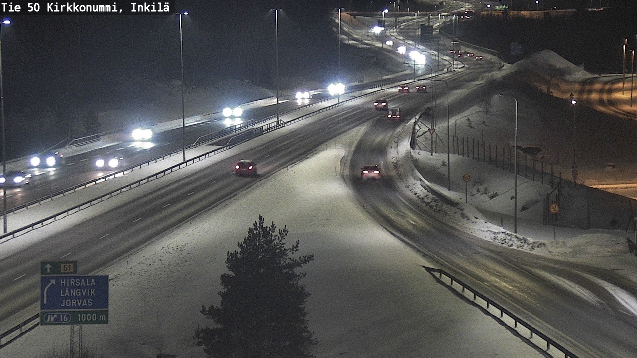 Weather Camera Image Väg 50 Kyrkslätt, Inkilä, Kirkkonummi, Uusimaa